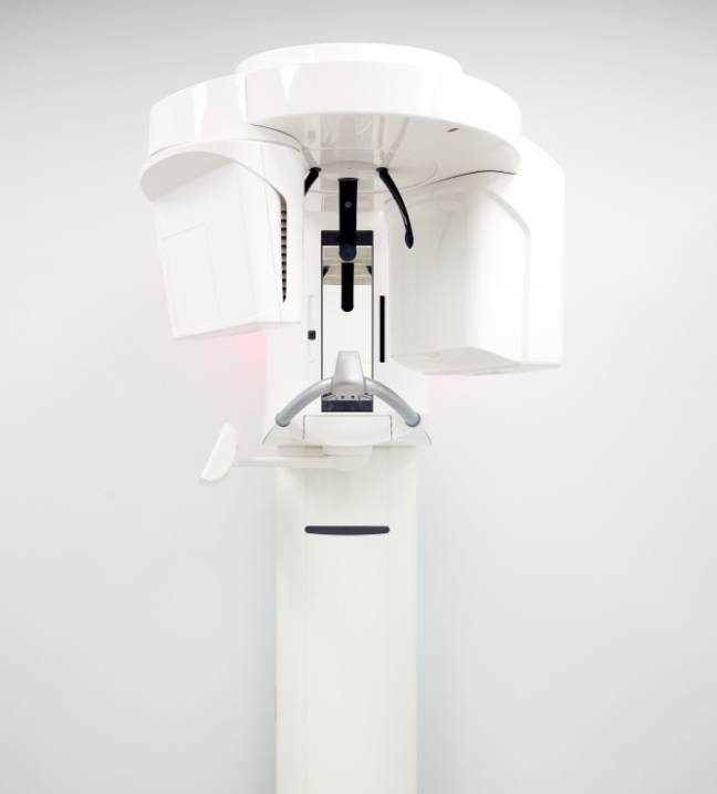 3 D C T cone beam digital x-ray scanner