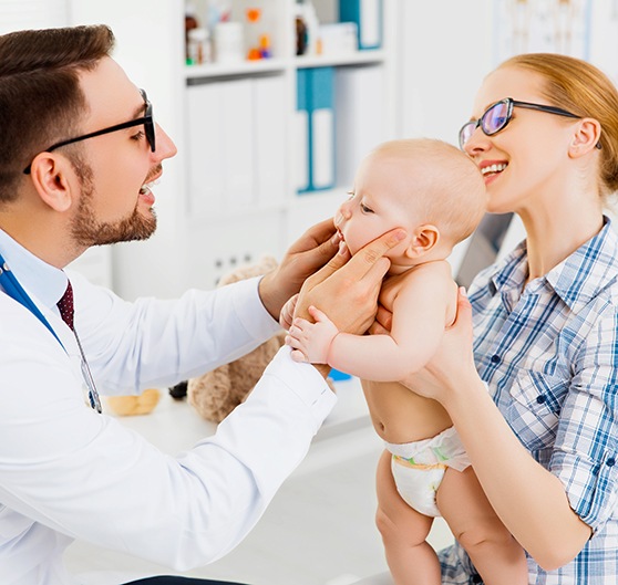 Mom and baby at the dentist