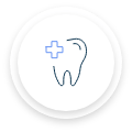 Animated tooth with emergency cross